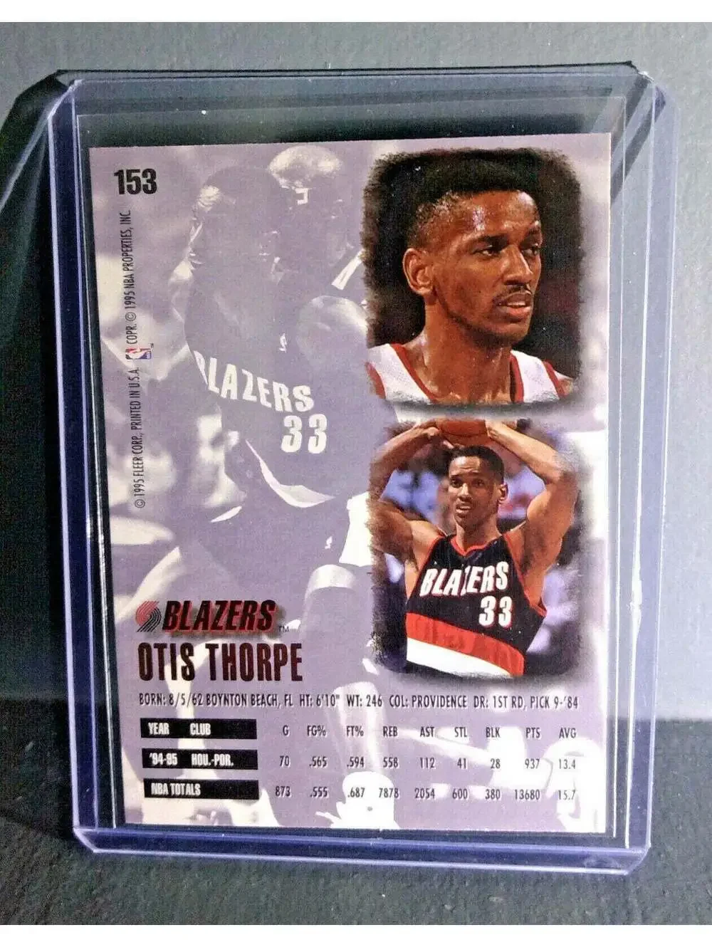 1995-96 Otis Thorpe Fleer Ultra #153 Basketball Card